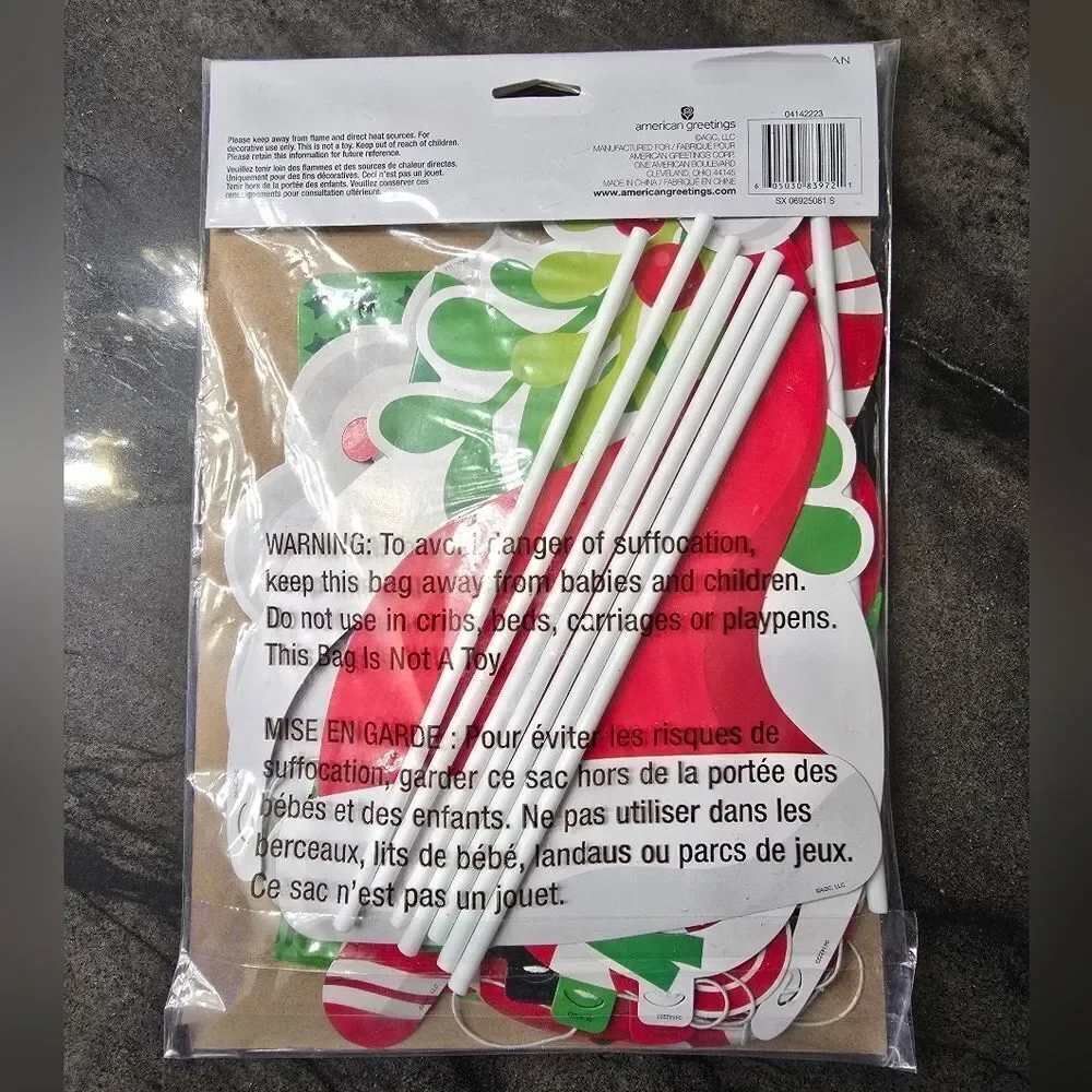 Christmas Balloon Arch Kit Decor 194 pc and Photo Props 22 pc set Party Bundle